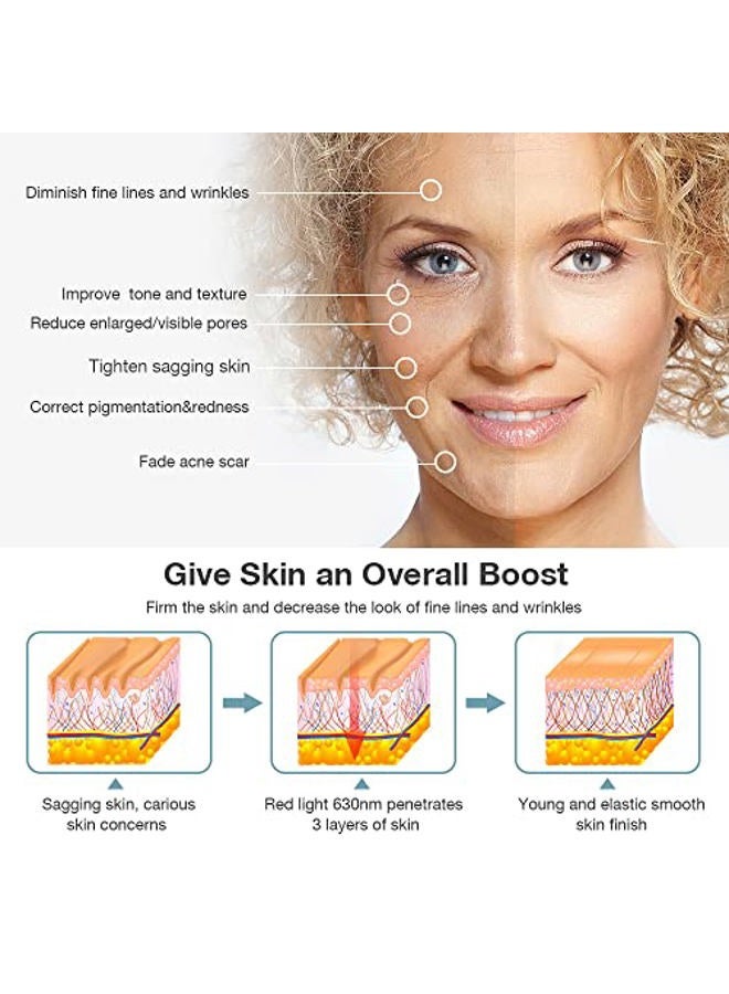 NEWKEY Red Light Therapy Mask for Face Wrinkles, 7 LED Light Therapy Facial Skin Care Mask,At-Home Photon Skin Care Beauty Mask for Anti-Ageing - Image 2